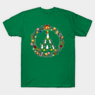 Penguin Christmas Tree T-Shirt